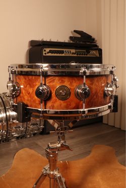DW 5”x14” Jazz Series Exotic Okoume Feather Snare Drum - Mint Condition
