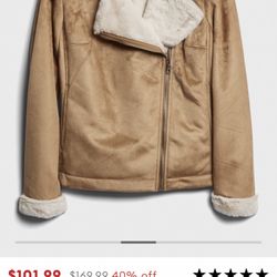 Banana Republic Suede Trucker Jacket