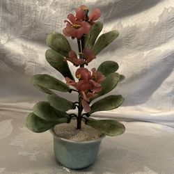 Chinese Art Glass Flowers Tree