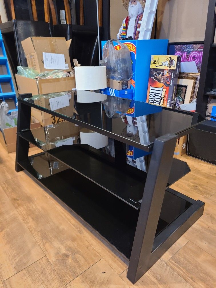 3 Tier Glass Entertainment Table 