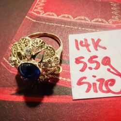 14K Solid Gold Wedding Ring 5.5Gr Size 8