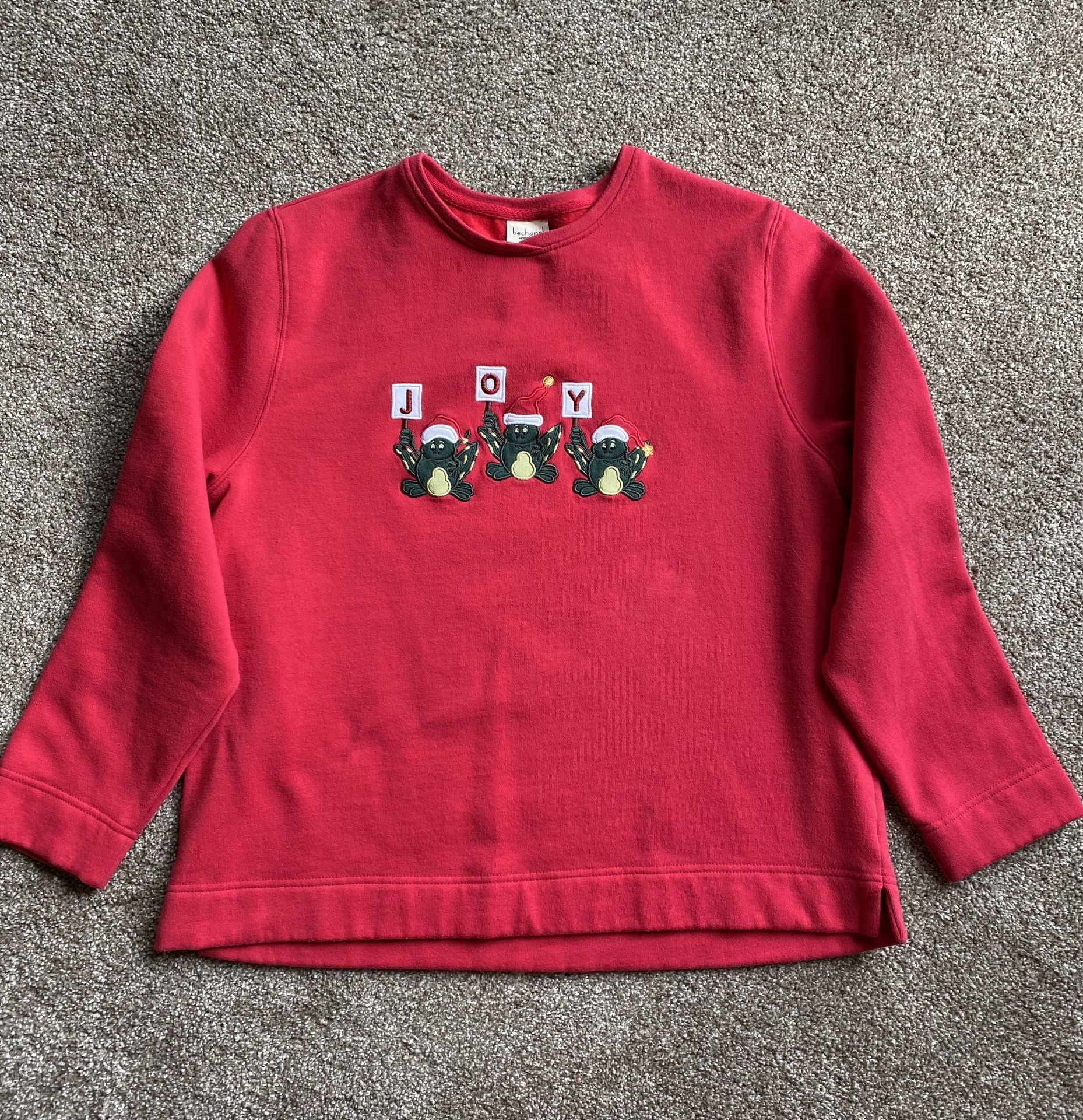 Christmas Holiday Sweatshirt With Frogs 