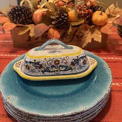 Plates With Butter Dish