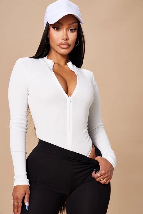 White Longsleeve Bodysuit 