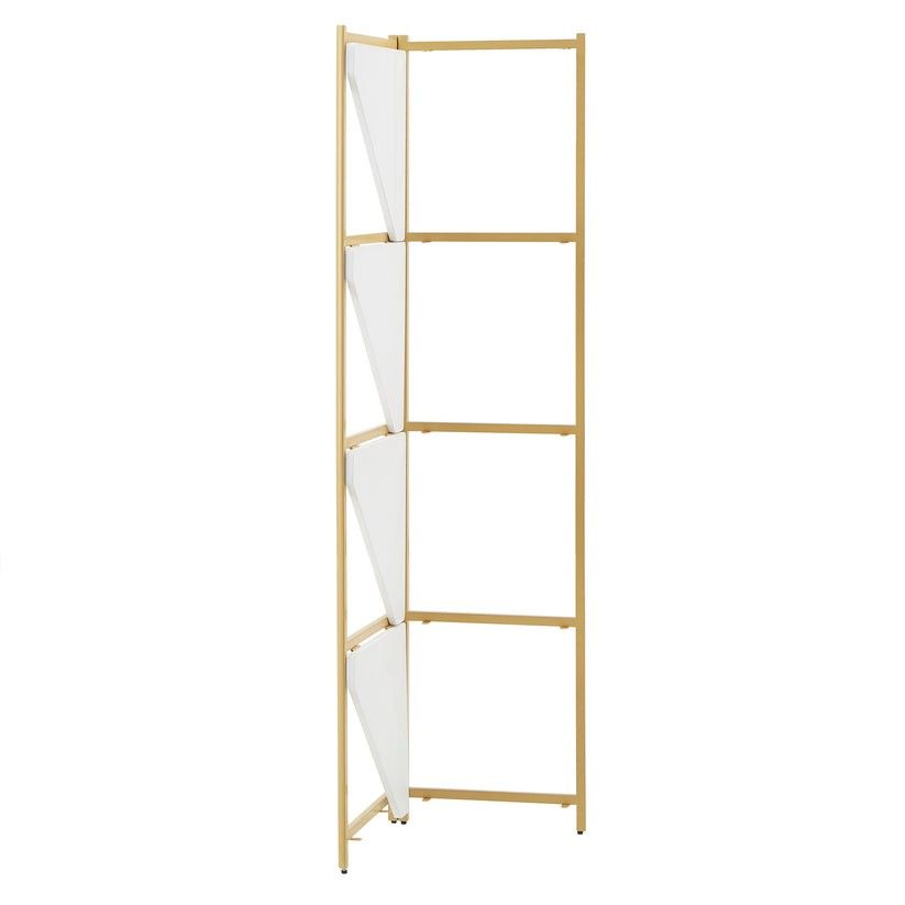 Two-Tone Corner Bookcase 5 Shelf Bookcase