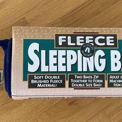 Fleece Sleeping Bag 75” X 32” New 