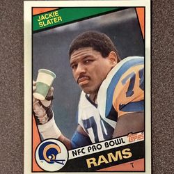 1984 Topps Jackie Slater Los Angeles Rams #286  Football Card Collectible Vintage NFL Sports