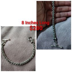 925 Sterling Silver Bracelets/Brasaletes De Plata 925