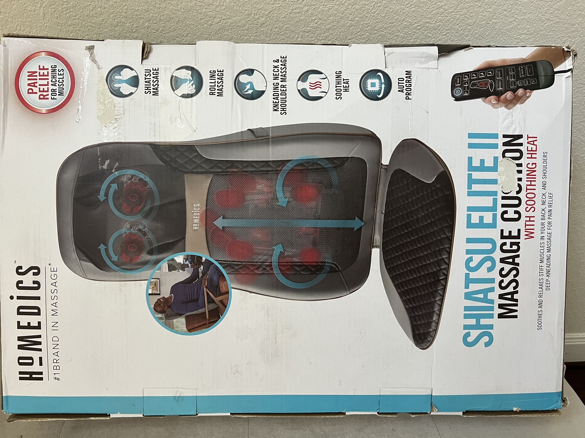 Homedics Shiatsu Elite II Massage Cushion w/Heat