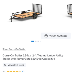 6x12 walk on utility trailer.