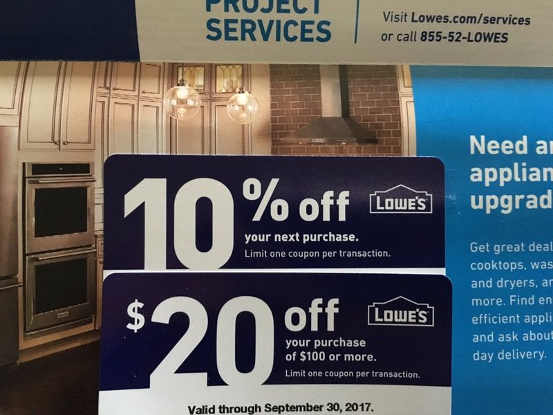 Lowe's coupons exp 9/30