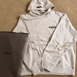 Essentials hoodie light grey size L