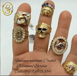 14K Gold Rings. Finance Without Credit For $79 (Size Can Be Adjusted)