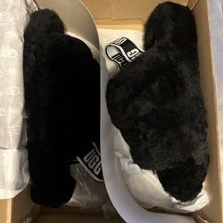 Black Ugg Slides Size 8women
