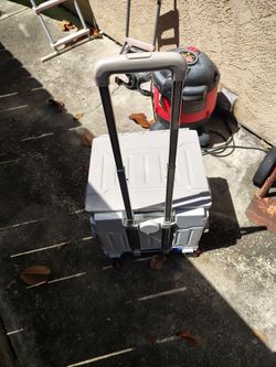 Felicon folding utility cart portable rolling hand cart crate with heavy duty plastic telescoping