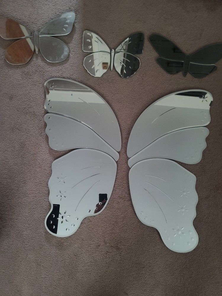 Set Of Butterfly Mirrors