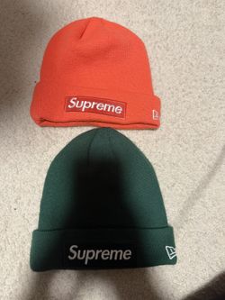Worn/Used Supreme Box Logo Beanie 2 For 1
