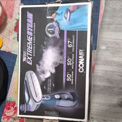 Conair GS38R Turbo ExtremeSteam Handheld Steamer 1550W Blue Brush NozzleConair GS38R Turbo ExtremeSteam Handheld Steamer 1550W Blue Brush Nozzle