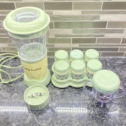 Magic Bullet / Baby Bullet Food Blender Processor Green TESTED/WORKS
