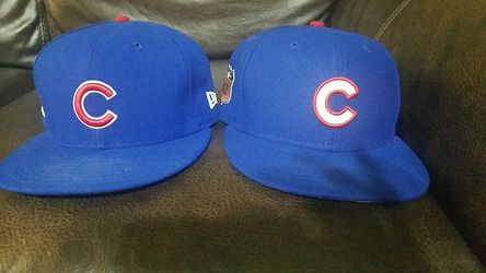Chicago Cubs fitted hat lot.