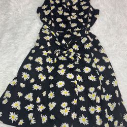 Mlle Gabrielle Black and Yellow Floral Dress