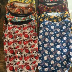 8 Dog Shirts Size L Sports Themed
