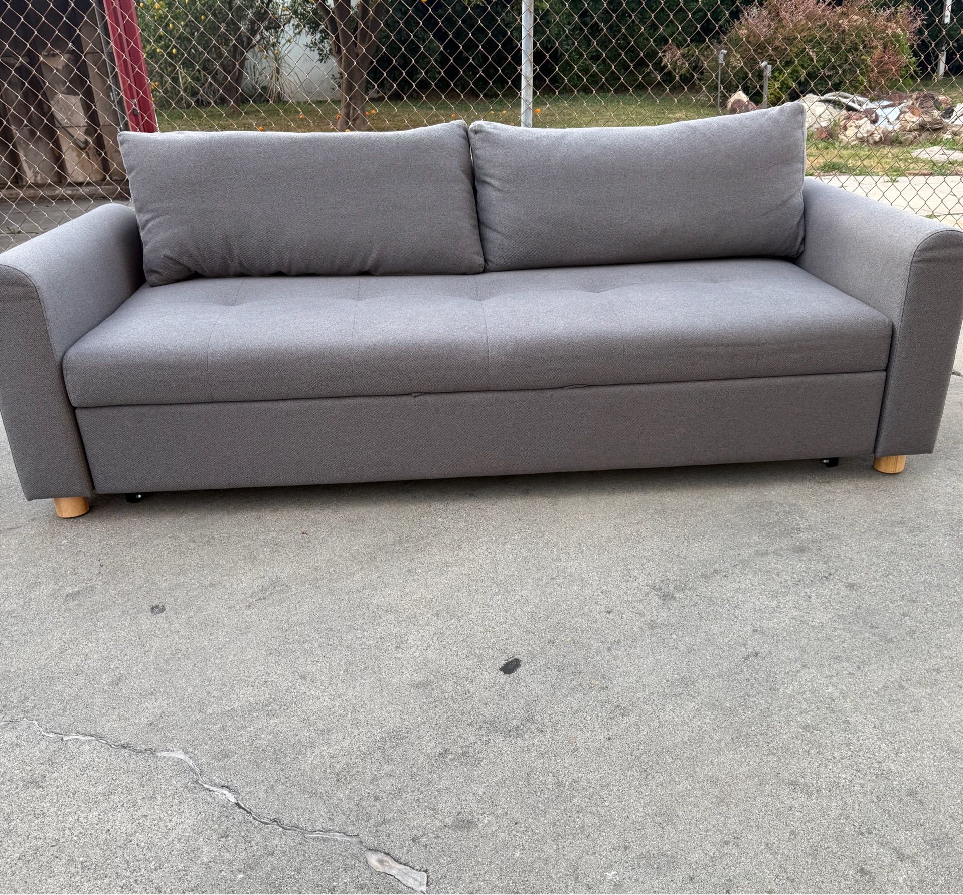 Gray sleeper sofa by article
