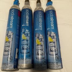 4 SodaStream Blue CO2 Cylinders (Empty/60L) – Save on Refills!