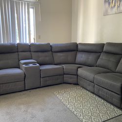 Dark Grey Sectional Couch 