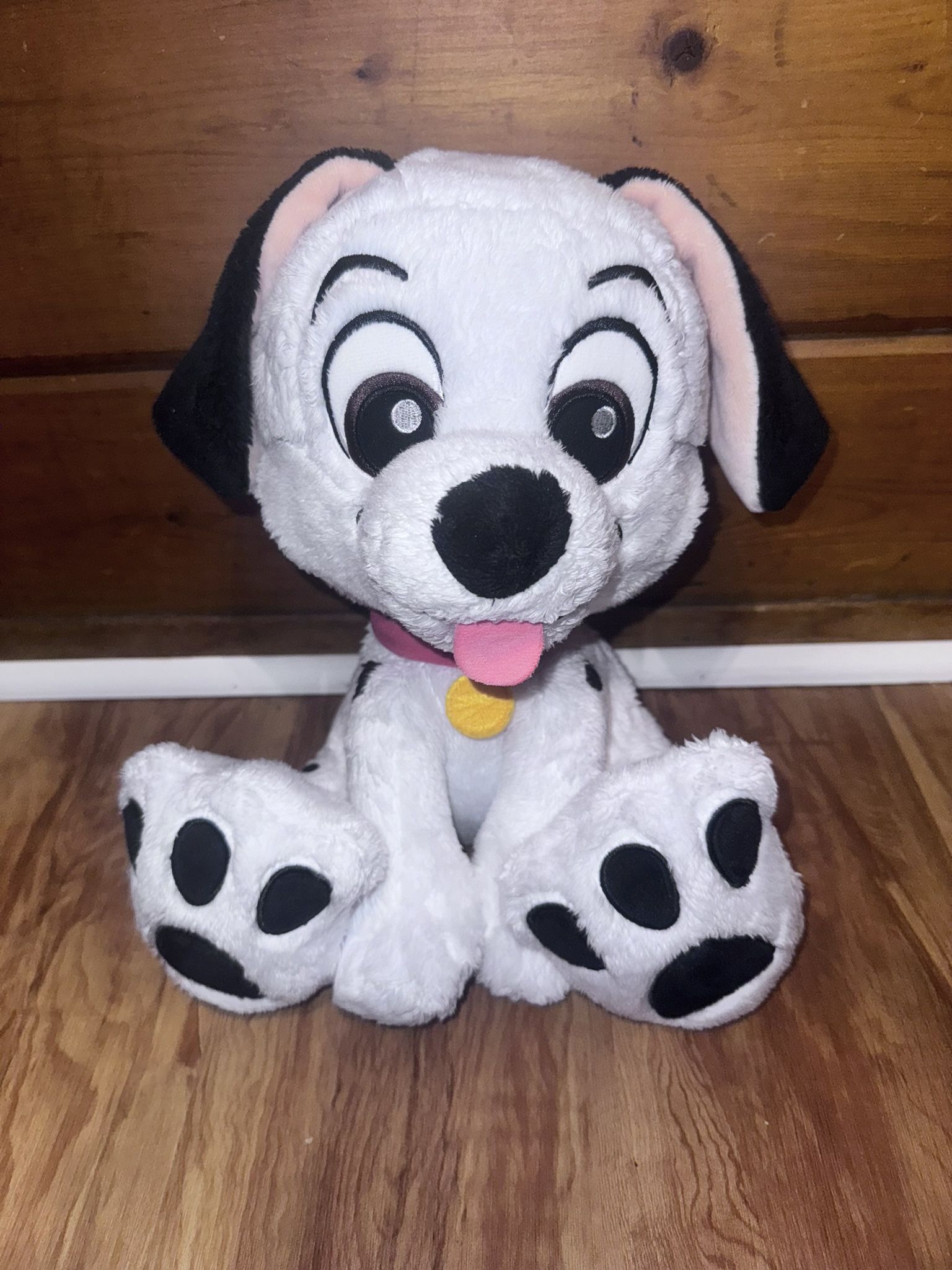 Disney Parks 101 Dalmatians LUCKY Dog 12" Big Feet Plush Stuffed Animal plushie