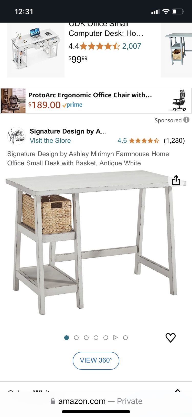 Ashley Furniture Writing Table