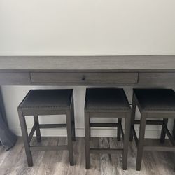 Cambridge Counter Height Dining Table Set with 3 Bar Stools Plus Extra Matching Chair! 