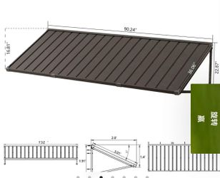 (D-2-29)Metal Door & Window Awning