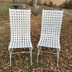 2 All Metal Heavy Duty Indoor/Outdoor Chairs