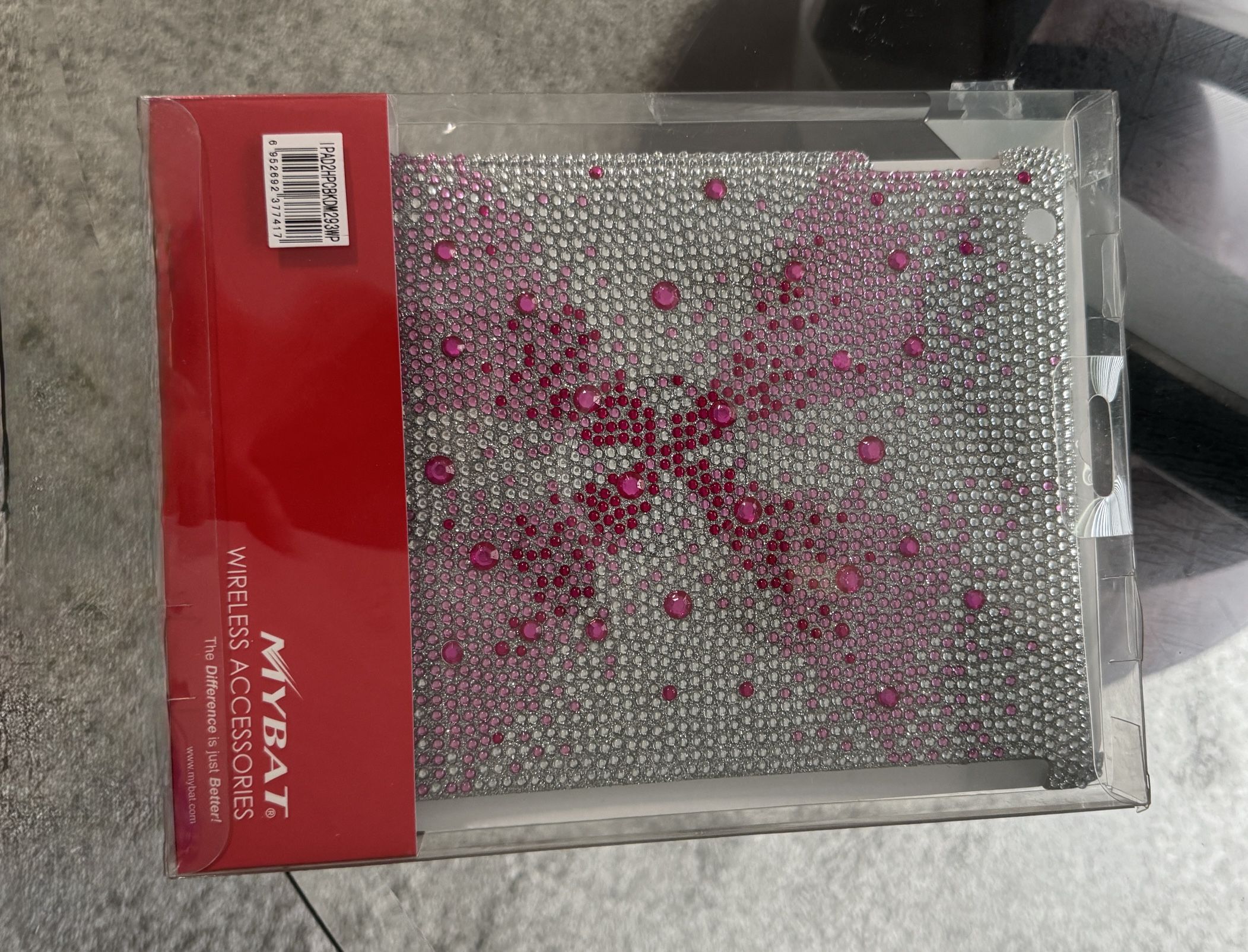 MYBAT Diamante Back Protector Cover for iPad 2 / New iPad – Pink Rhinestone Bling Case