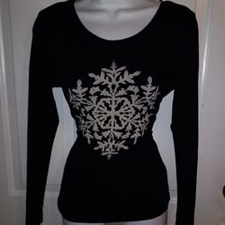 Black Snowflake Thin Long Sleeve 