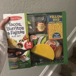 New Taco Fajita Wooden Play Food Set For Kids Children Baby Toddler 