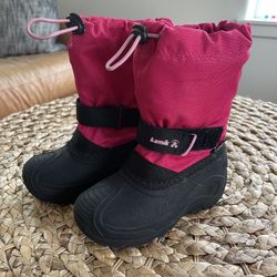 Girls Laminate Snow Boots