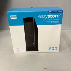 WD - easystore 20TB External USB 3.0 Hard Drive - Black
