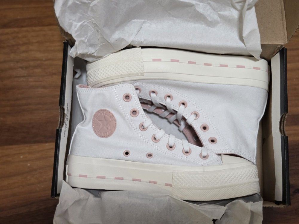 Converse Women's Sneaker, Pale Amethyst White Black, 7.5