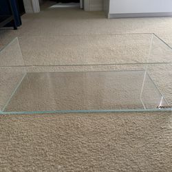 9.9gallon shallow rimless fish tank