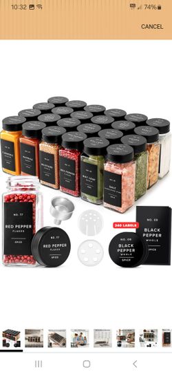 24 Spice Containers With Labels New In Box Pick Up In Pomona $35