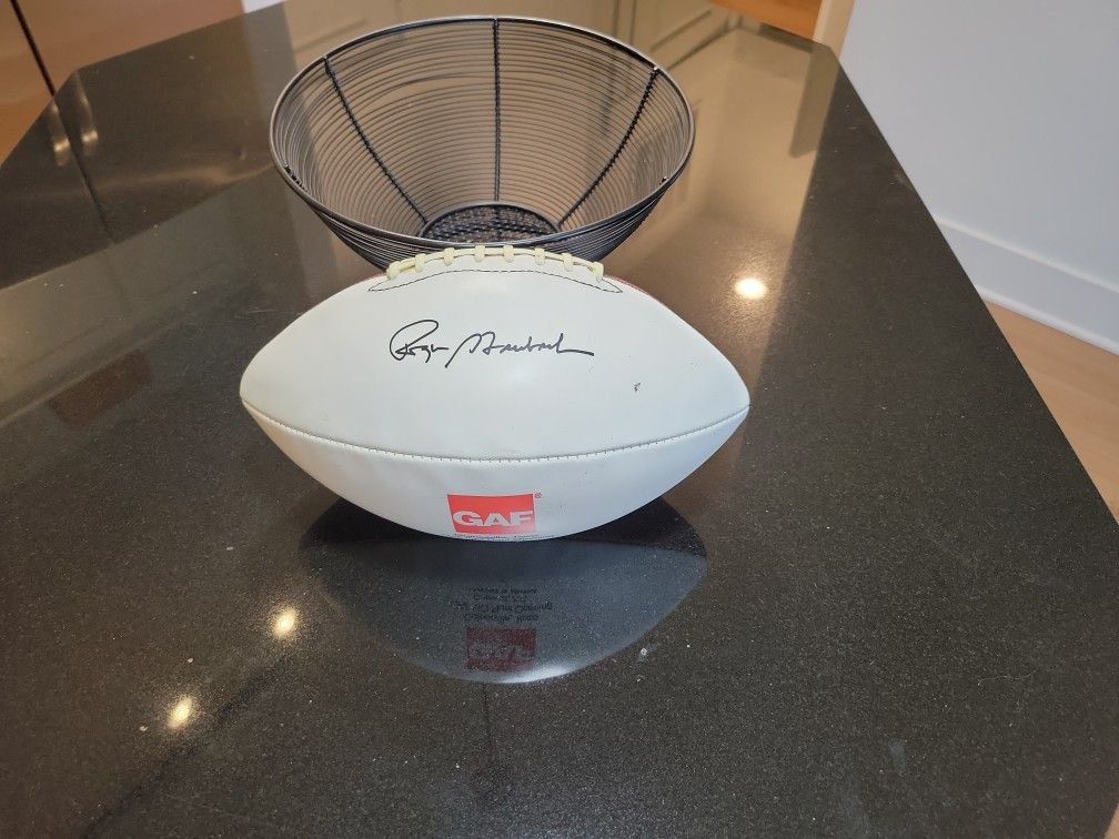 Roger Staubach Signed Football