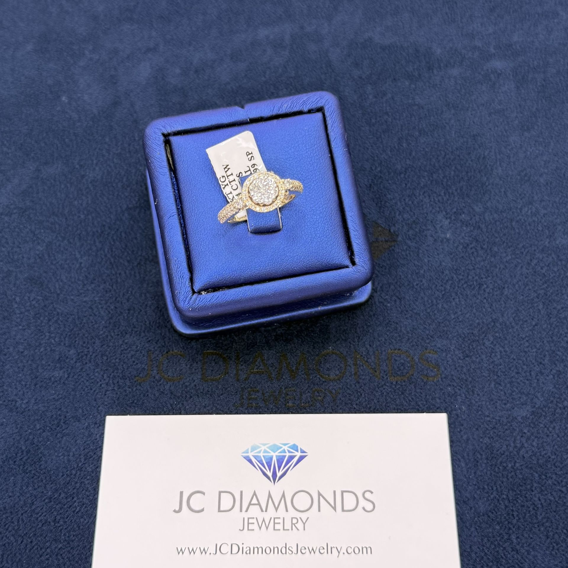 Ring Engagement 14k Gold Diamonds Real
