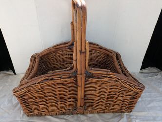 2 Vintage Rectangle Woven Basket.