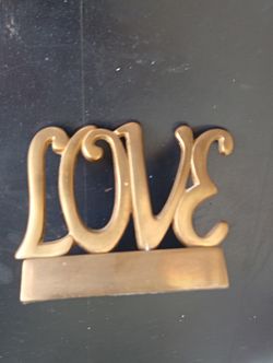 Brass Love Tealight Holder