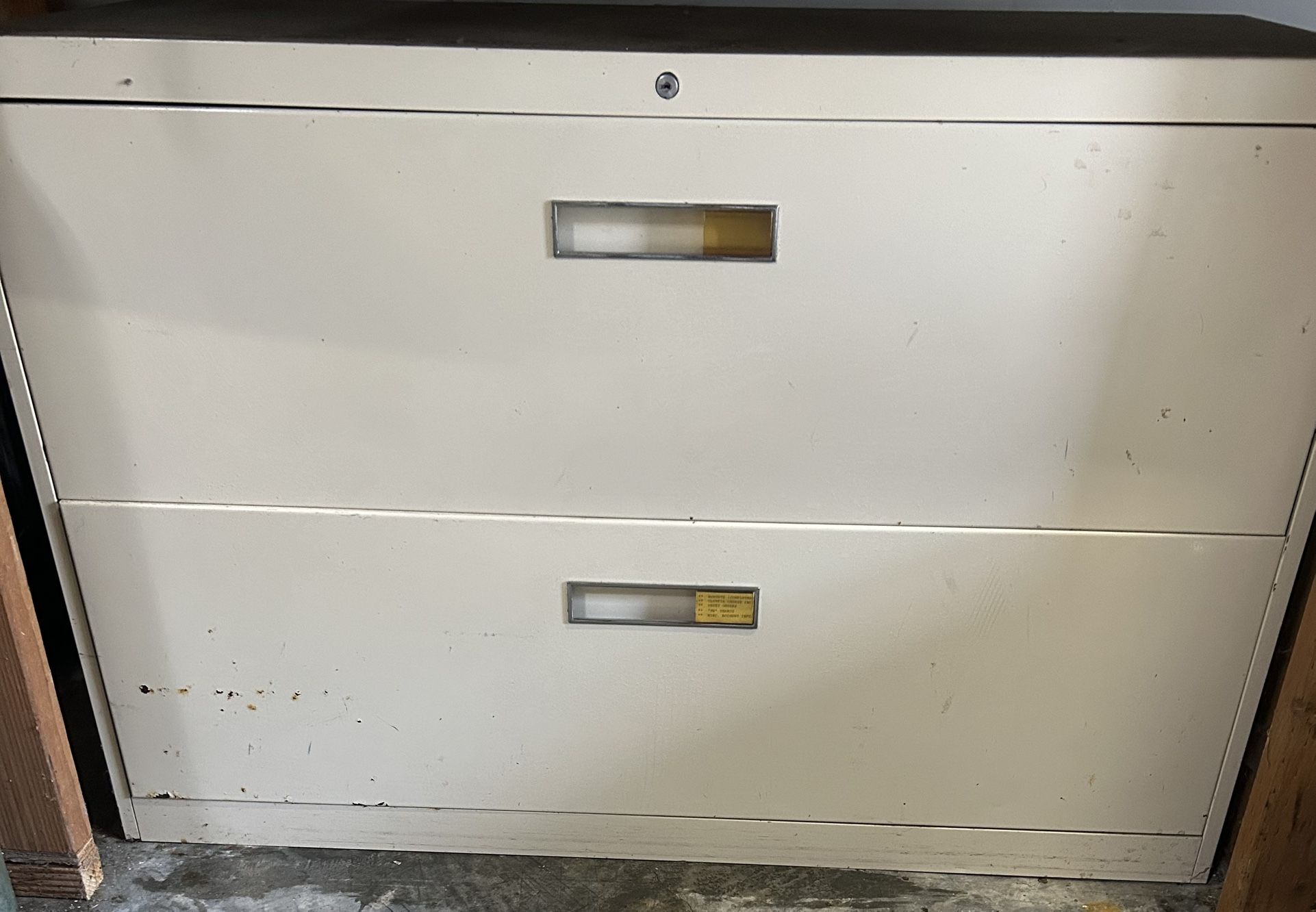 42”W X 18” D X 28”H 2 Drawer Locking File Cabinet