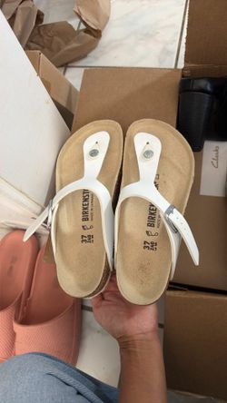 birkenstock sandals white