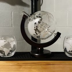 Whiskey Decanter & Glass Set