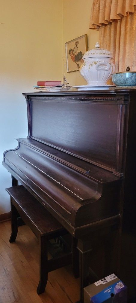 Vintage Upright Piano- Smith and Barnes Piano Company- Chicago